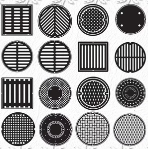 <span class=keywords><strong>Grille</strong></span> de sol métallique de sécurité pour canal de drainage, <span class=keywords><strong>grille</strong></span> de couvercle de regard en <span class=keywords><strong>fonte</strong></span> ductile C250 EN124 <span class=keywords><strong>D400</strong></span> DN700, couleur personnalisée OEM/ODM - Product Image 3