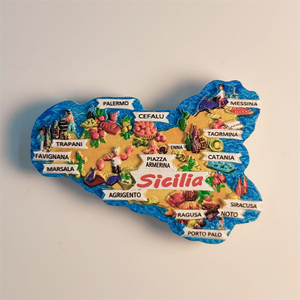 Imán de Resina Duradero para Refrigerador con Diseño de Ciudades de Sicilia, Italia, Corea, <span class=keywords><strong>Tenerife</strong></span>, Bali, Arabia Saudita, Polonia, Recuerdo Turístico - Product Image 4