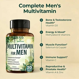 Cápsulas Multivitamínicas para Adultos a Precio de Fábrica para Hombres con Minerales Quelatados y Vitaminas B Metiladas con Zinc - Product Image 2