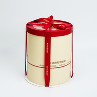 Boîte à gâteau portable personnalisée en gros, en carton de qualité alimentaire, OEM ODM pour l'emballage de desserts d'anniversaire, de mariage et d'anniversaire de mariage.