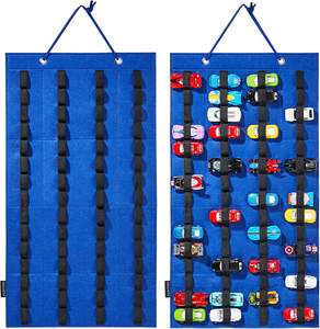Wholesale Foldable Toy <b>Car</b> <b>Storage</b> Organizer Stainless Steel Felt Display Case Double for <b>Bag</b> <b>Storage</b> Hanging Wall Door Access - Product Image 2