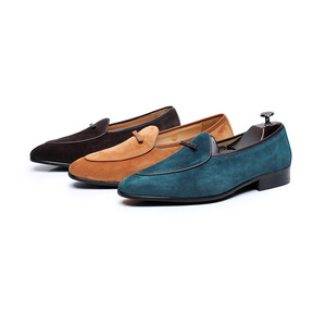 Mocasines Retro de Alta Calidad para Hombre, Estilo Británico, Casuales de Negocios, Transpirables, de Gamuza, Zapatos Planos para Caminar, Zapatos de Vestir para Fiesta - Product Image 1