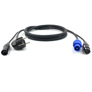 यूरोपीय मानक 3x2.5 वर्ग चरण प्रकाश बीम xlr लाइन ब्लू प्लग xlr कनेक्टर 8k रिज़ॉल्यूशन dmx512 सिग्नल ऑडियो वीडियो केबल - Product Image 5