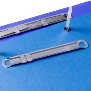 Fournitures en acier argent, attache de lime en papier métallique de 80mm pour l'école et le bureau