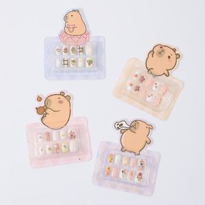 Clavos a presión <span class=keywords><strong>de</strong></span> dibujos animados bonitos para niños al por mayor, <span class=keywords><strong>de</strong></span> longitud corta con varios diseños <span class=keywords><strong>de</strong></span> animales (perros, gatos, carpinchos, ponis arcoíris) - Product Image 4