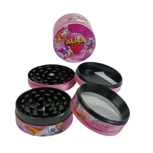 Molinillo de hierbas Alien Go 6 colores, personalizado, duradero, de 50 mm, de aleación de zinc metálica, de 4 capas, para accesorios de fumar. - Product Image 2