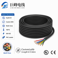 FLRY11Y 105 ℃   Câble électrique automobile 60V DC multiconducteurs, isolation PVC, gaine PUR, câblage flexible pour véhicules