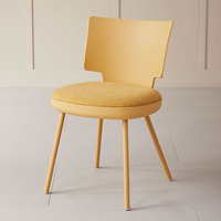 Chaise de salle à manger de style nordique, chaise de restaurant à dossier haut, chaise de salle à manger simple en plastique avec dossier souple