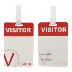 Lot de 25 badges visiteurs avec cordon en PVC pour carte visiteur - Réutilisables et inscriptibles - Bleu Lot de 25 badges visiteurs avec cordon en PVC pour carte visiteur - Réutilisables et inscriptibles - Bleu