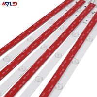 7LED 2835 Perfil de aluminio Tira de LED 24V con lente de 160 grados 3,2 W 2835 Barra de luz LED para cajas de luz publicitarias