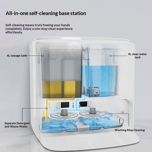 Sweeping Robot Vacuum 2499Pa LDS Lidar Vacuum Cleaner Mop Filter <b>Plastic</b> Material Hotel Use Self-Cleaning Base Station - Product Image 3