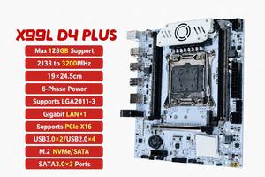 เมนบอร์ด X99 LGA2011-3 Micro ATX DDR4 TPM 2 สีขาว M2 NVMe เวิร์กสเตชัน รุ่นปรับแต่ง X99L D4 PLUS เมนบอร์ดสีขาว X99 ขนาดเล็ก - Product Image 2