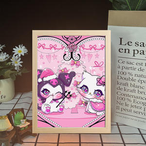 งานศิลปะไฟ <span class=keywords><strong>LED</strong></span> สไตล์อนิเมะญี่ปุ่นยอดนิยม 99 แบบ ลาย Attack on Titan, Tomie, สาวน้อยหุ่นยนต์, Conan, Kulomi งานฝีมือไม้ กล่องไม้ ป้ายติดผนัง - Product Image 6