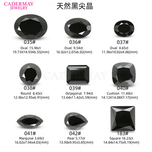 Cadermay Natural Black Spinel Loose Gemstone Mixed Shapes For Jewelry Making - Product Image 4