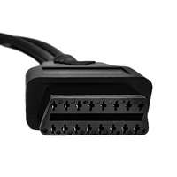 Cable de extensión OBD2 de 4 pines para Harley, 6 pines a 16 Pines, macho a hembra, herramienta de diagnóstico de motocicleta, conector OBD2 para Moto