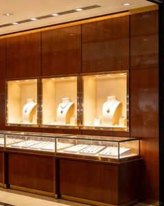 <span class=keywords><strong>Vitrine</strong></span> à bijoux en verre éclairée par LED pour la décoration intérieure, <span class=keywords><strong>vitrine</strong></span> à bijoux élégante en verre - Product Image 1