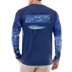 Diseñador personalizado pesca secado rápido transpirable deportes anti-uv protección solar manga larga más tamaño camuflaje camisas de los hombres - Product Image 3