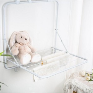 Porte-vêtements mural pliable blanc pour chambre et salon - Product Image 1