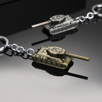 Porte-clés 3D Mini Tank en métal, modèle de char vintage en alliage de zinc, cadeau souvenir pour les fans