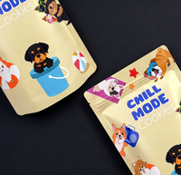 Support personnalisé imprimé en héliogravure finition brillante pour sachets Mylar anti-odeur pour biscuits, emballages pour animaux de compagnie (chats, chiens)