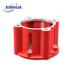 XINHUA Motor Housing ADC12 Aluminum Die <b>Casting</b> Custom Parts <b>Powder</b> Coated Red For Motor Accessories - Product Image 1