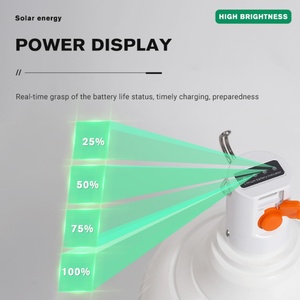 ไฟแคมป์ปิ้งพกพาแบบพกพาสำหรับใช้งานกลางแจ้งรุ่นใหม่  ไฟโซลาร์ชาร์จได้  หลอดไฟ LED อัจฉริยะสำหรับกรณีฉุกเฉิน - Product Image 5