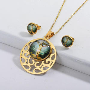 BAOYAN أزياء المرأة الفولاذ المقاوم للصدأ 18k الذهب حجر الراين ديني المرأة - Product Image 5