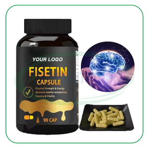 Capsules de Fisetin OEM ASAP pour adultes, antioxydant végétarien de qualité alimentaire, suppléments à base de plantes 200 mg 98 % biologique - Product Image 1