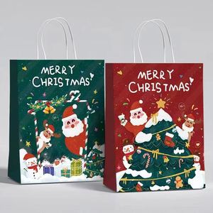 Factory Wholesale Recyclable Multiple Colors Christmas Kraft Shopping Ornament <b>Paper</b> Bags - Product Image 4