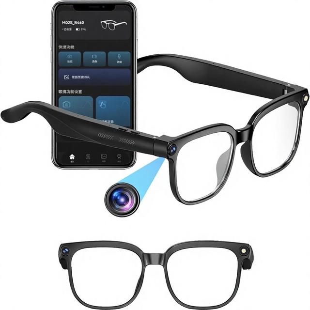Giinova 800W Ai Smart Glasses Camera 1080P HD Video Recording AI Translator 160 Languages GPT Object Recognition for Audio M02s