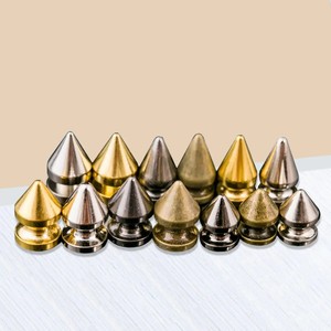 Cono de tornillo de <span class=keywords><strong>Metal</strong></span> de alta calidad, remache <span class=keywords><strong>Punk</strong></span>, remaches decorativos para ropa - Product Image 1