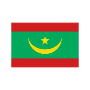 أعلام موسيقية رائعة مطبوعة 3x5 قدم أعلام الموريتانيا الوطنية العائمة علم موريتانيا بوليستر 100% مقاس 90x150سم