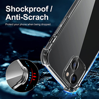 1.5MM souple TPU quatre coins Protection contre les chutes étui de téléphone antichoc pour iPhone 17 16 15 14 13 Pro Max 12 Mini 11 XS XR X 8