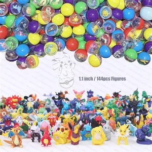 征服世界著名的卡通廉价玩具儿童口袋怪物迷你人物胶囊玩具4厘米塑料球