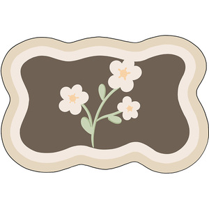 Alfombra de baño suave y absorbente de tela tecnológica, con forma novedosa, antideslizante, de espuma impresa, para sala de estar, dormitorio y baño. - Product Image 5