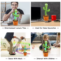 Nouvelle conception : Peluche Cactus Dansant 35cm, Douce, Fonction Enregistrement et Répétition, Haut-parleur Mignon pour Enfants, Idéal Anniversaire