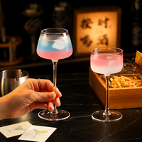Ensemble de verres à cocktail créatifs, verre à martini, verre à boisson froide haut, verre à vin pour fruits, pour restaurant, bar, vente en gros