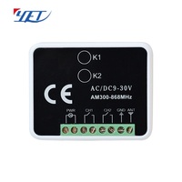 Contrôleur 2 canaux 300-868 MHz Code roulant et fixe Émetteur-récepteur universel pour portail et porte Yet402PC-Mf