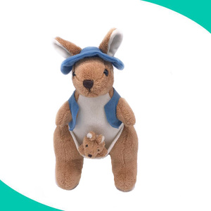 Logo personnalisé <span class=keywords><strong>j</strong></span>'aime australie kangourou animal en peluche jouet avec bébé - Product Image 3