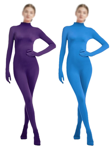 Traje Zentai de Spandex Negro para Adultos y Niños, Mono Completo con Pies, Body para <span class=keywords><strong>Mujer</strong></span>, Unitardo Ajustado para Danza, Disfraz de Halloween - Product Image 4