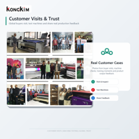 Machine à broder automatique haute vitesse Kongkim à 2 têtes, 9/12/15 aiguilles pour t-shirts, casquettes et vêtements - Utilisation en ateliers d'impression, neuve