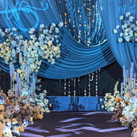 Rideaux de fond de scène de mariage en gros, réutilisables, sans plis, en soie de lait, pour la décoration d'événements et de cérémonies