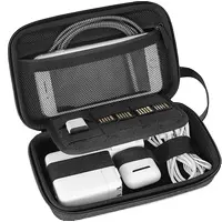 EVA Hard Shell Reise zubehör Organizer Case Tragbare elektronische Tasche Gadget Bag für MacBook Power Adapter Ladegeräte