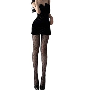 Sexy Black Fishnet Stockings Women Thin Transparent Hollow Out Summer Suspender Thigh High Cotton 100% Youth Style - Product Image 3