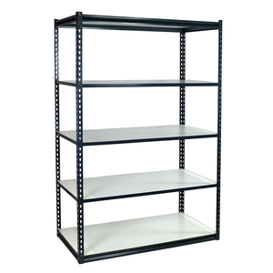 Scaffale Metallico a 5 Ripiani in Acciaio Inox Galvanizzato Sistema di Scaffalature per Garage - Product Image 1