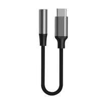 Convertisseur de prise audio DAC en nylon tressé Adaptateur audio numérique en métal de type C vers adaptateur USB-C/auxiliaire de 3.5mm