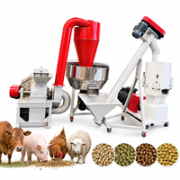 Machine à broyer les aliments pour animaux, mélangeur et granulateur commercial pour l'alimentation des moutons, bovins et volailles