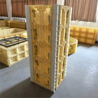 Encofrado de Plástico ABS Económico para Hormigón, Panel de Encofrado Ajustable para Pilares de Hormigón, Precio de Panel en China