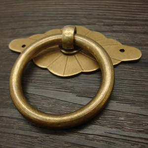 Tirador de Cajón de Cobre Estilo Chino, Anillo para Muebles Antiguos, Herraje para Gabinetes - Product Image 2