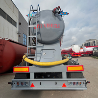 Truk Tangki Pengangkut Mortar Kering Fly Ash Bubuk Kering Semi Trailer Dengan Kompresor Udara 4 As Roda Tangki Semen Curah Semi Trailer